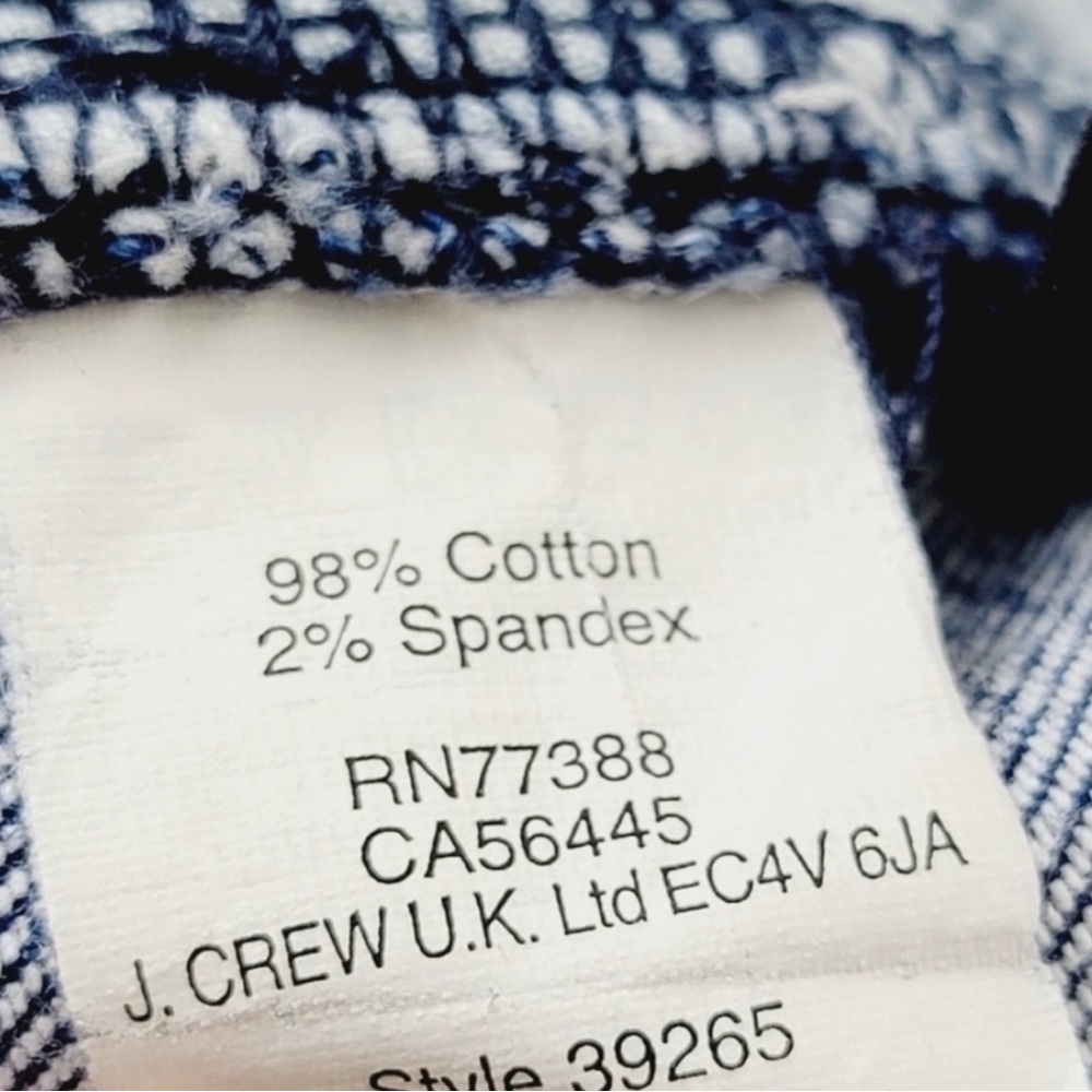 J. Crew Indigo Floral Matchstick Jeans - Picture 15 of 16